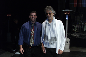 Tobias Hamilton with Italian tenor Andrea Bocelli.