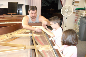 The Hamilton Family hard at work.