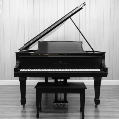 A 1911 Steinway A piano in a beautiful hand-rubbed satin ebony finish with nickel hardware.