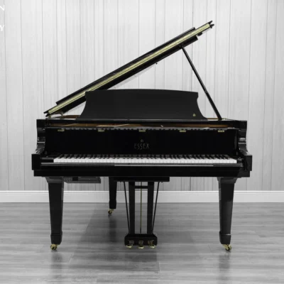 an Essex EGP-161 baby grand piano in a high polish ebony finish