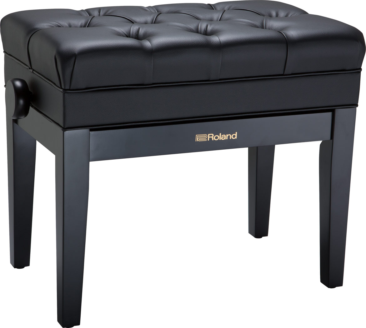 Roland RPB-500BK adjustable piano bench with storage compartment.