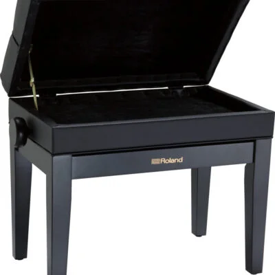 Roland RPB-500BK adjustable piano bench with storage compartment.