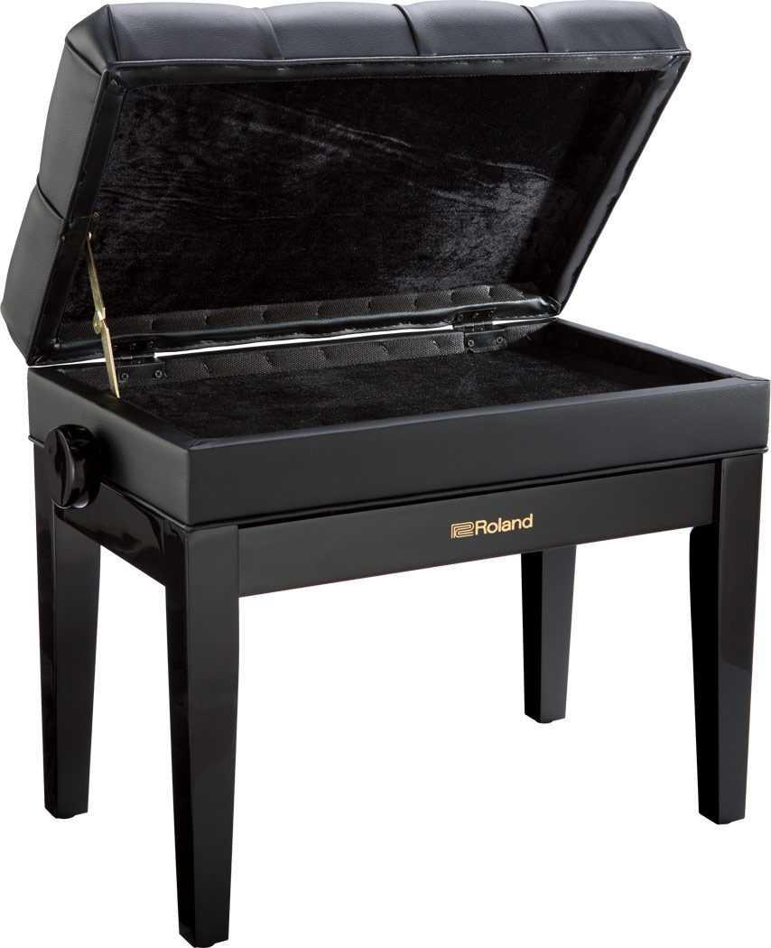 Roland RPB-500PE adjustable piano bench with storage compartment.