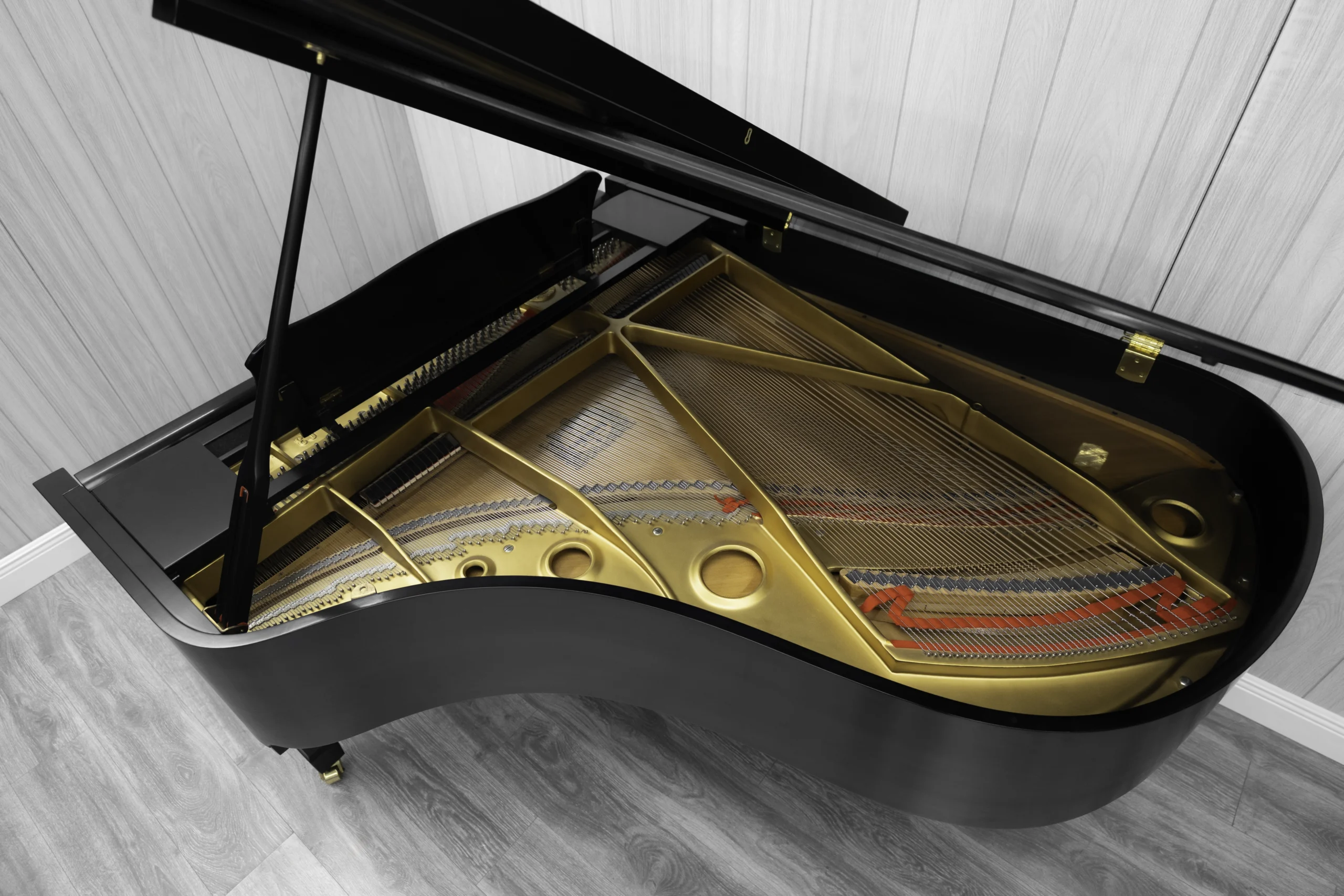 Yamaha C3 Grand Piano in hand-rubbed satin ebony finish.