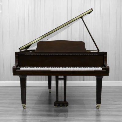 Yamaha GB1K baby grand piano in high-polish mahogany finish.